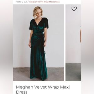 Velvet Wrap Maxi Dress
